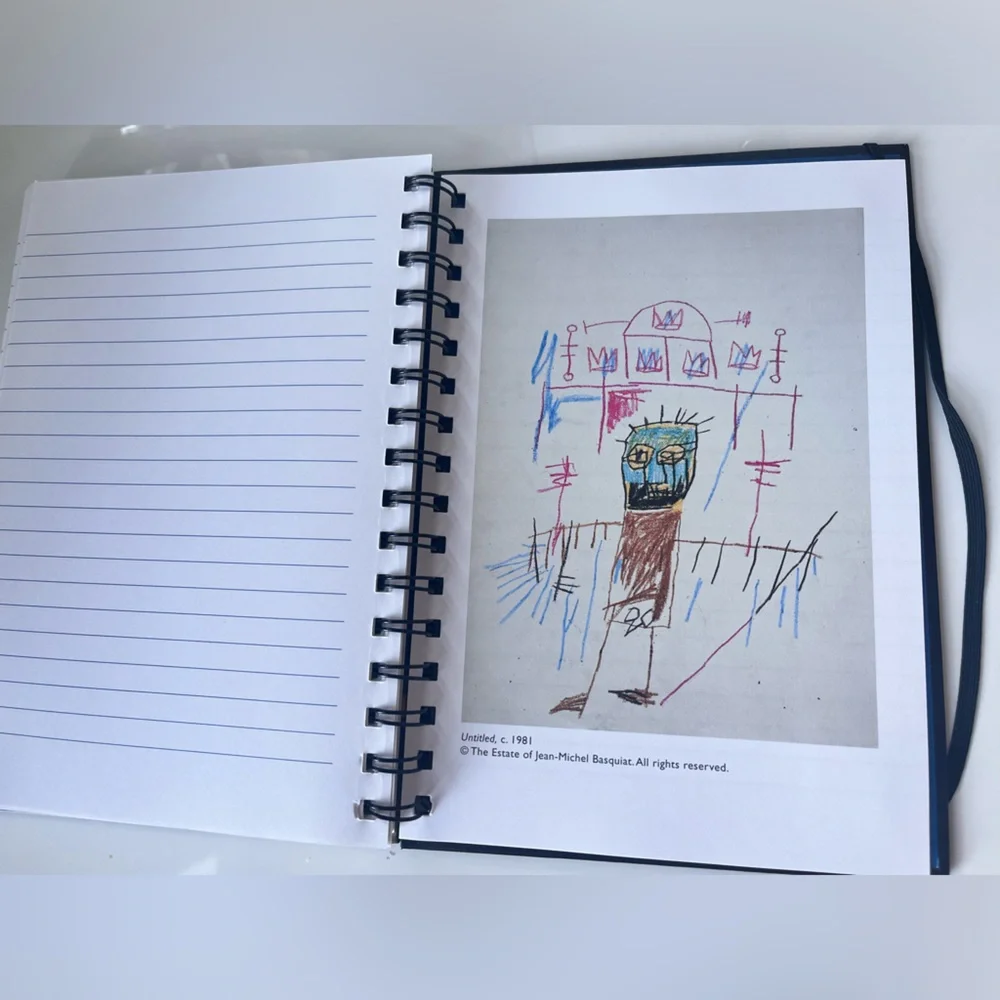 NEW! JEAN-MICHEL BASQUIAT SPIRAL BOUND LINED BLANK JOURNAL NWT
